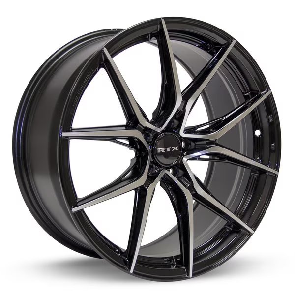 Alloy Wheel, Slick 19x8.5 5x114.3 ET42 CB73.1 Black Machined, Rtx, Mfr#: 082819
